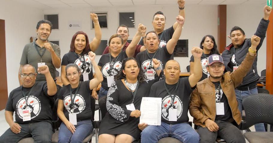 Día histórico para la Liga Sindical Obrero Mexicana Sección 3M, en San Luis Potosí con la firma su primer Contrato Colectivo de Trabajo