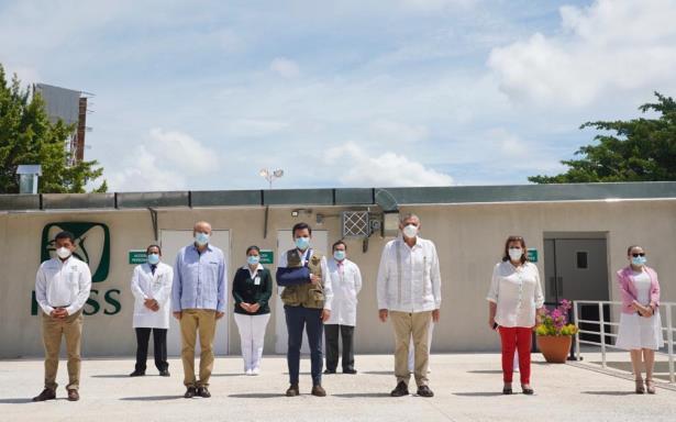 Participa SNTSS en puesta en operación de Módulo Hospitalario Temporal en Tabasco 
