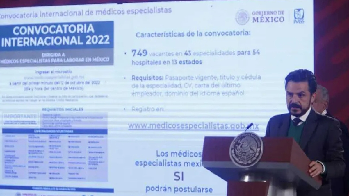 Se han registrado 758 candidatos de 21 países a convocatoria de médicos especialistas: IMSS